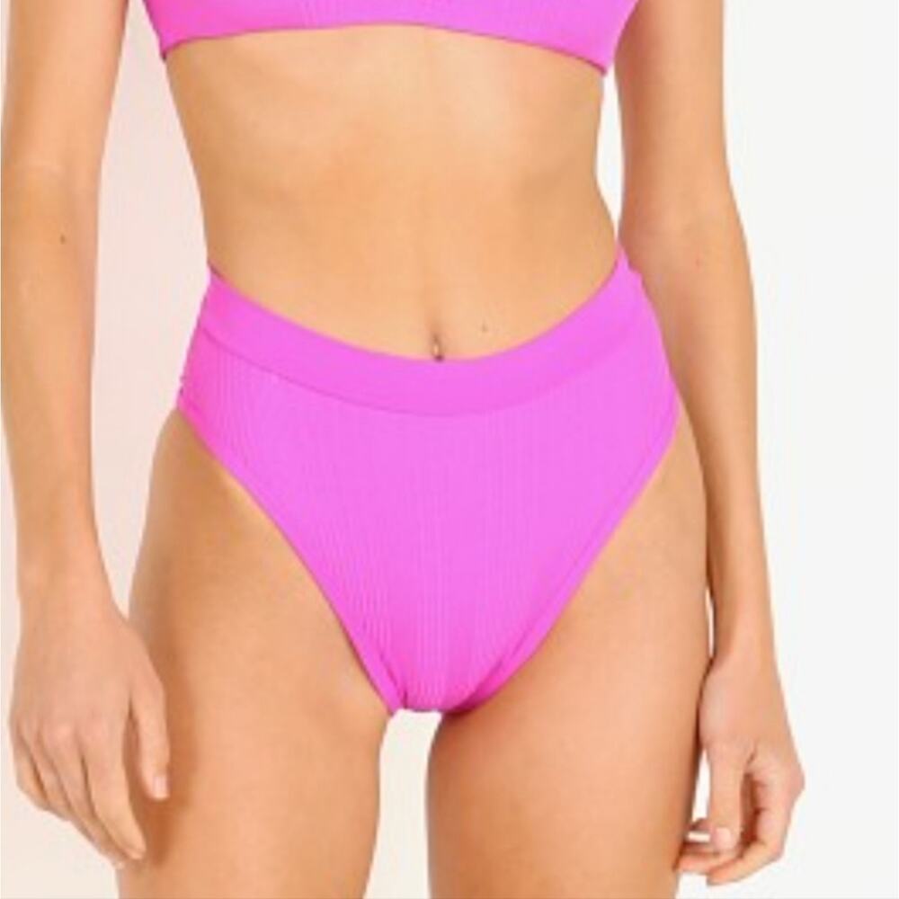 L*Space Frenchi Bitsy Bikini Bottom in Bright Fuchsia Pink Size XS NWT